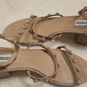 Steve Madden Tan Embellished Women's Sandals